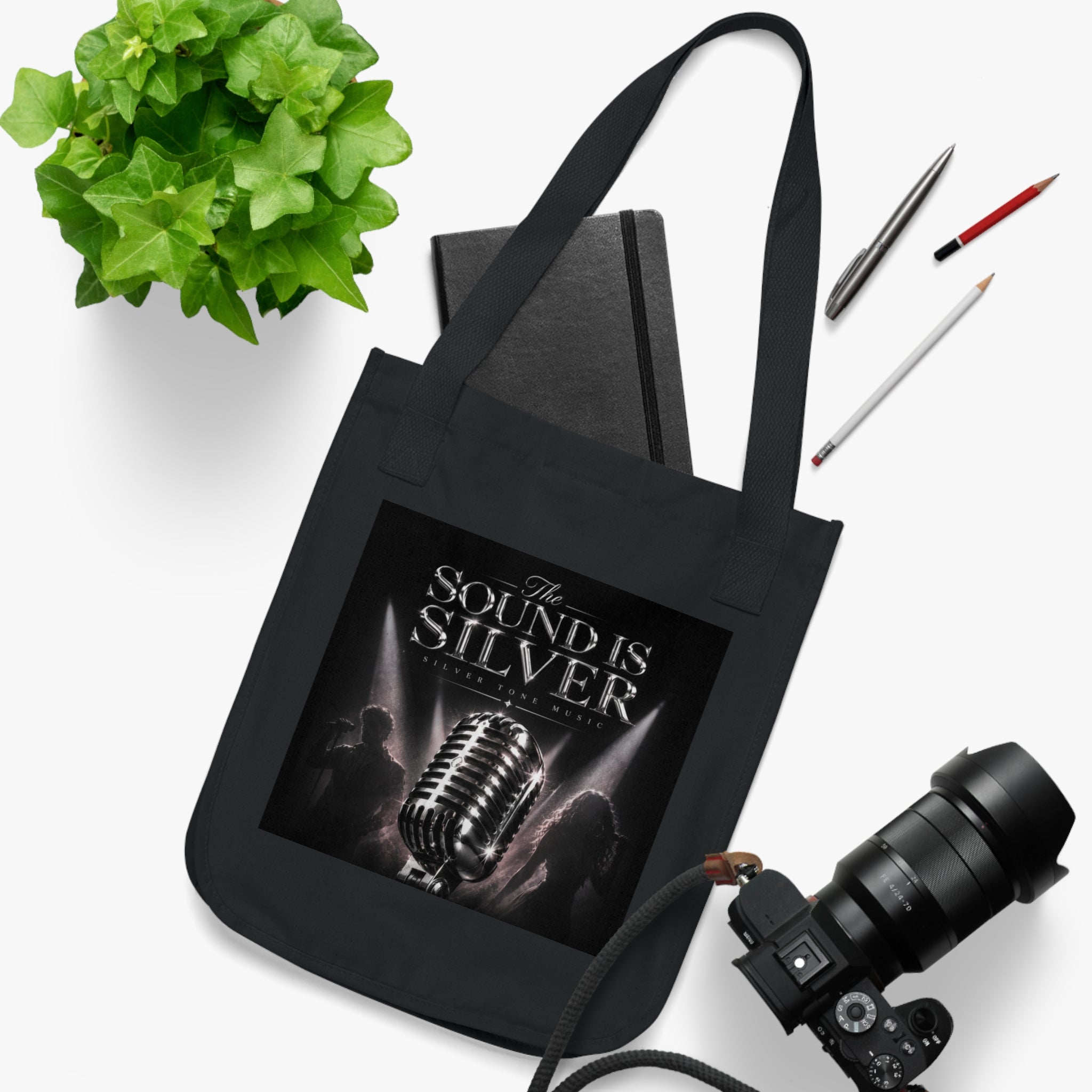 Silver Tone Music Sound Is Silver Tote Bag