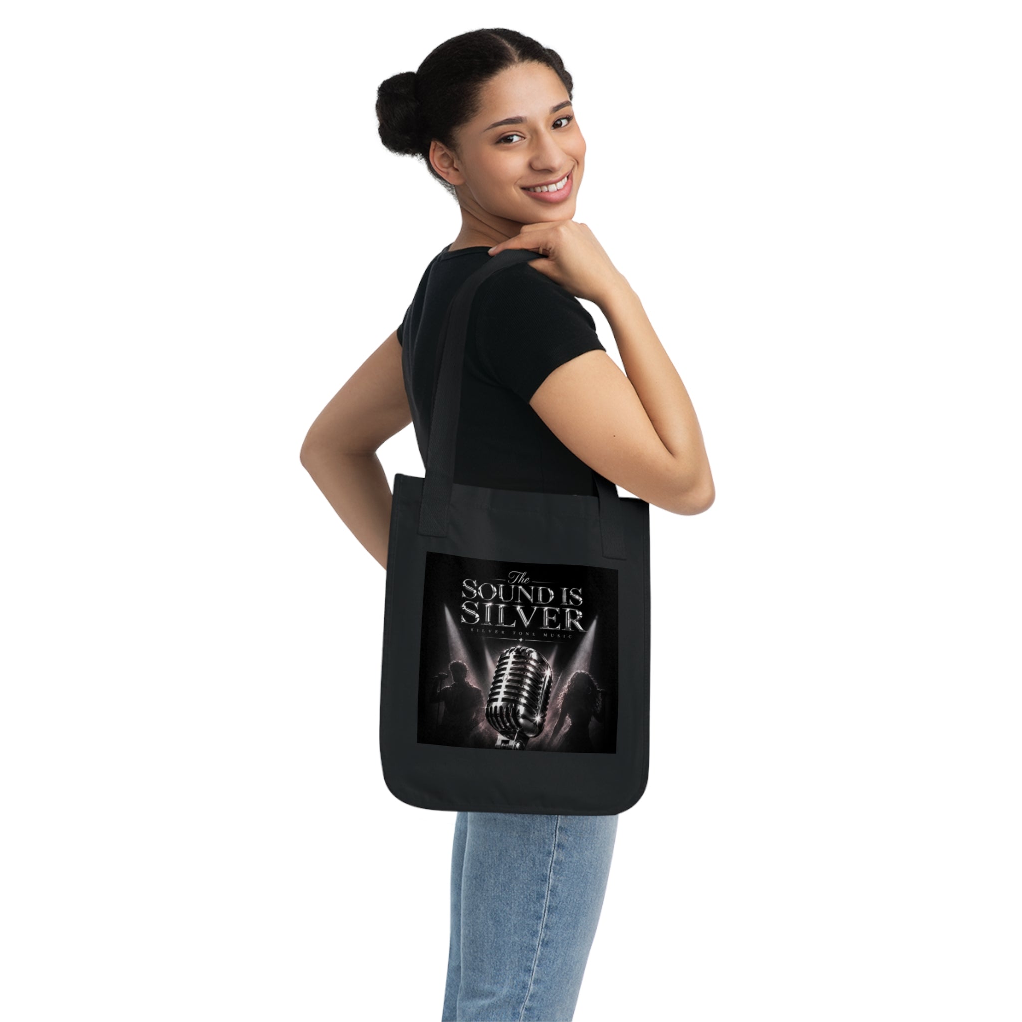 Silver Tone Music Sound Is Silver Tote Bag